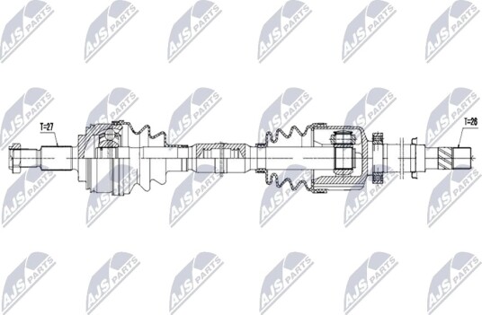 NTY NPW RE 247 Drivaksel