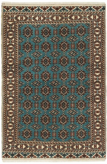 Håndknyttet. Opphav: Persia Torkaman Fine Teppe 135x197