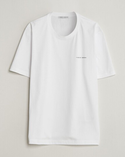 Tiger of Sweden Pro Cotton Logo T Shirt Pure White