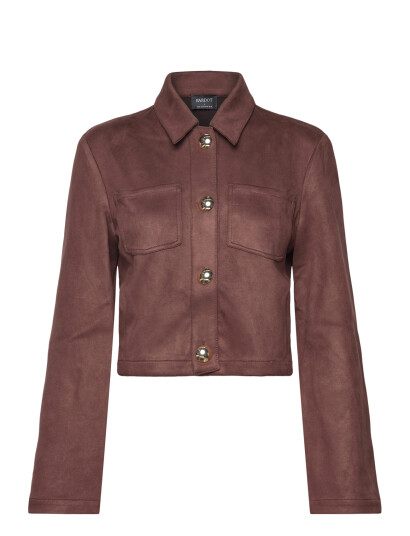 Bardot Lorenzo Vegan Suede Shirt Brown 34 Bardot Lorenzo Vegan Suede Shirt Brown 34