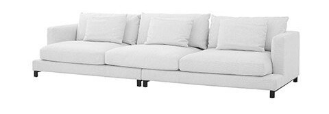 Burbury sofa, avalon, hvit