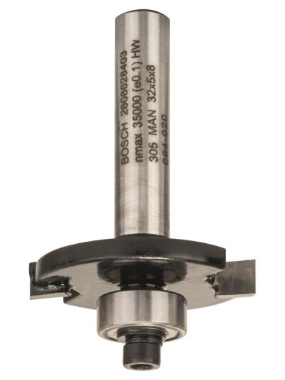 Bosch Skivenotfres med styrekulelager 8 mm Ø32x5x51 mm