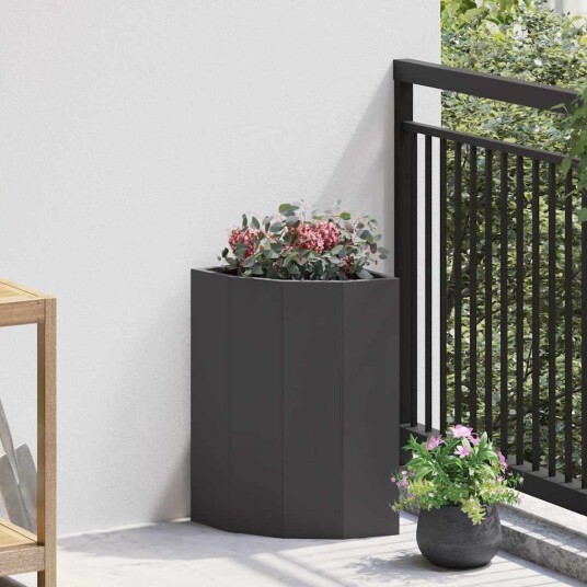 vidaXL Hjørne Plante Svart 30 x 30 x 50 cm Stål