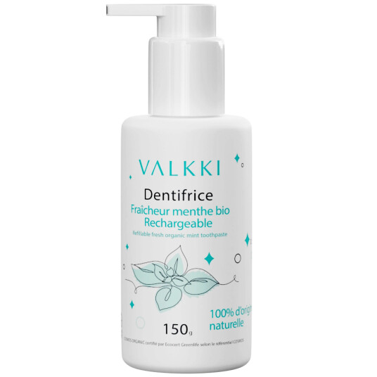 Økologisk tannkrem Valkki Mint 150g pumpeflaske