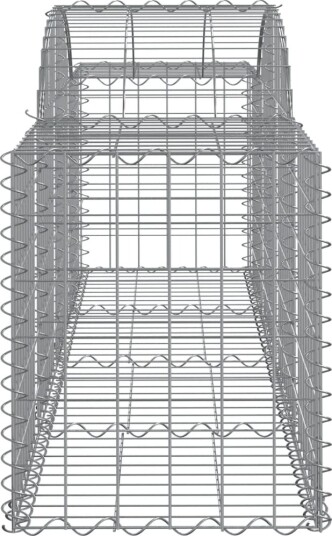 vidaXL Gabionkurver buede 4 stk 200x50x60/80 cm galvanisert jern
