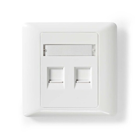 Nedis Network Keystone Face Plate | Ansiktsplate RJ45 | 2-Port port(s) | ABS | Hvit | Konvolutt