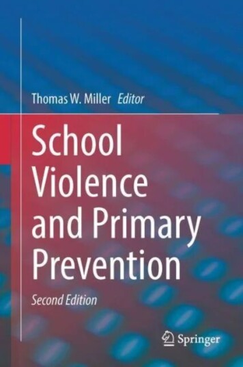 School Violence And Primary Prevention