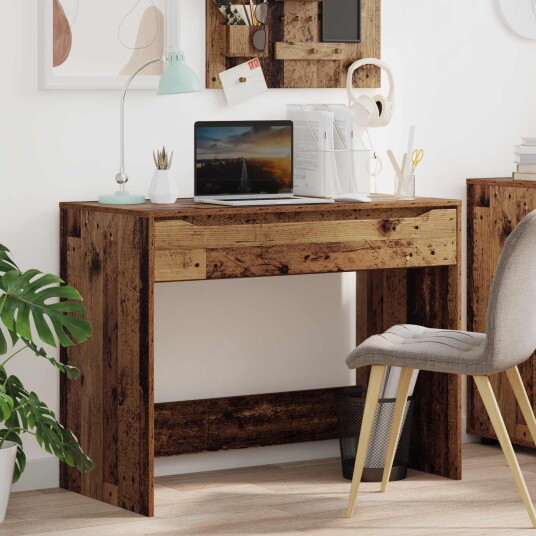 vidaXL Skrivebord Gammelt tre 100 x 50 x 78 cm Konstruert tre