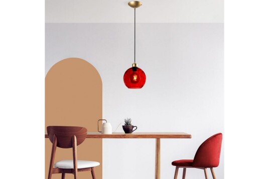 Taklampe Mayur Rød / Gull Rød / Gull