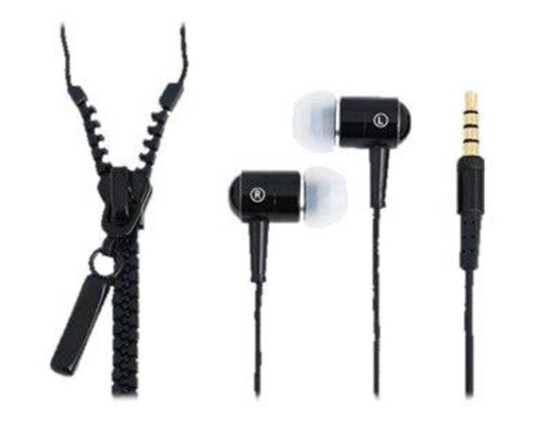 LogiLink "Zipper" stereo in-ear headset with remote Svart