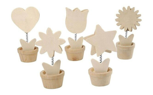 Creativ Company Decorate your Wooden Memoclip Flower 10pcs.
