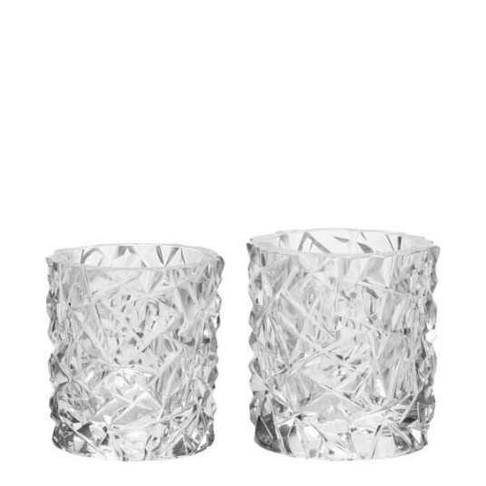 Orrefors Carat lysestaker 2 stk 8 + 9,3 cm Orrefors Carat lysestaker 2 stk 8 + 9,3 cm