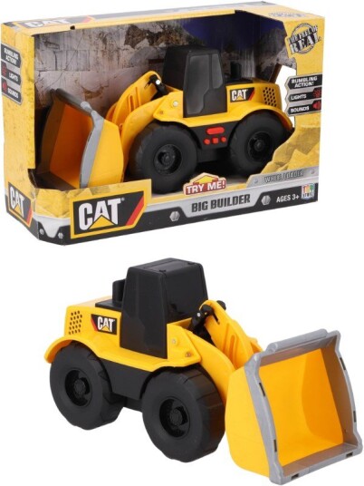 CAT Big Builder anleggsbil leke Hjullaster med lys og lyd CAT Big Builder anleggsbil leke Hjullaster med lys og lyd