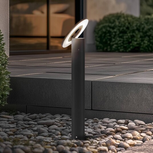 Arcchio LED-gatelampe Tovio antrasitt Ø24cm