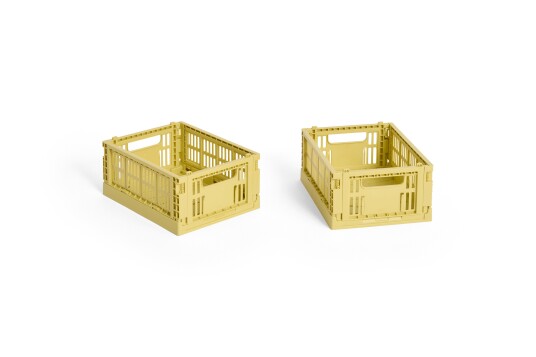 Hay Colour Crate Mini Oppbevaring 2 pk Dusty Yellow Hay Colour Crate Mini Oppbevaring 2 pk Dusty Yellow