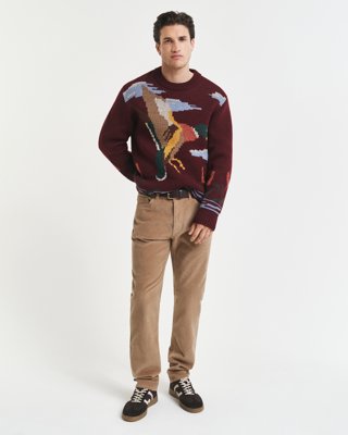 Gant Regular fit kordfløyelsjeans LIGHT TAUPE 3032