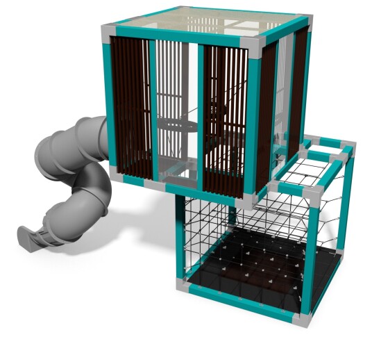 Lekeapparat Box modell 3   Metall  Turkis