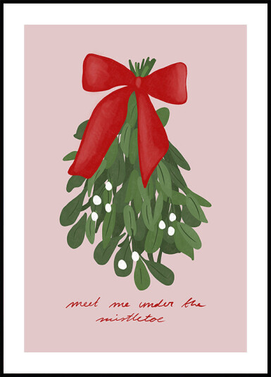 Kiss by Mistletoe Plakat Plakat / 50x70cm