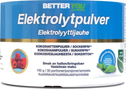 Better You Elektrolytpulver Hallon 150 g Better You Elektrolytpulver Hallon 150 g