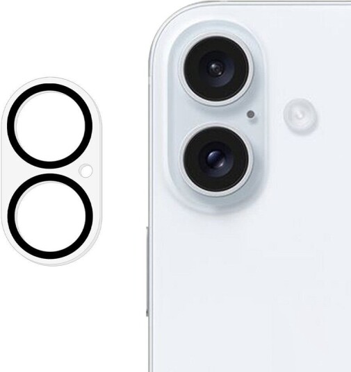 INCOVER iPhone 17 Herdet Kameralinse Beskyttende Glass Gjennomsiktig / Svart