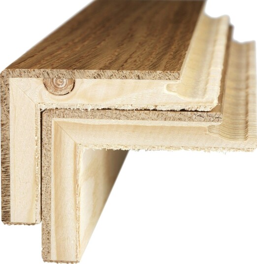 Trappenese Boen Eik for Åpen Trapp Børstet 56x69x2200