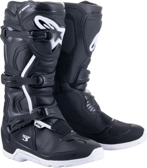 Alpinestars Tech 3 Enduro vanntette Motocross støvler Svart Hvit Alpinestars Tech 3 Enduro vanntette Motocross støvler Svart Hvit