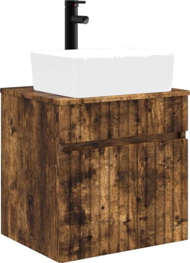 Vegghengt servantkommode Røkt Eik 49 x 41 x 63 cm Vegghengt servantkommode Røkt Eik 49 x 41 x 63 cm
