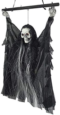 Halloween Hengende Spøkelse med Lysende Øyne og Skummel Lyd 13 x 9 tommer