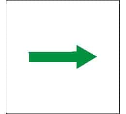 PRIMARY ESCAPE ROUTE 15X15 ETTERLYSENDE Alu-plate 40x40cm