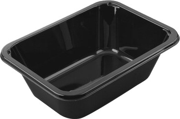 Bakke 1 Rum 2187 1O 920 Ml 187X137x60 Mm Cpet Sort,420 Stk/Krt