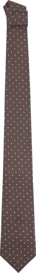 Mango Silk Cotton Polka Dot Tie Brown ONE SIZE