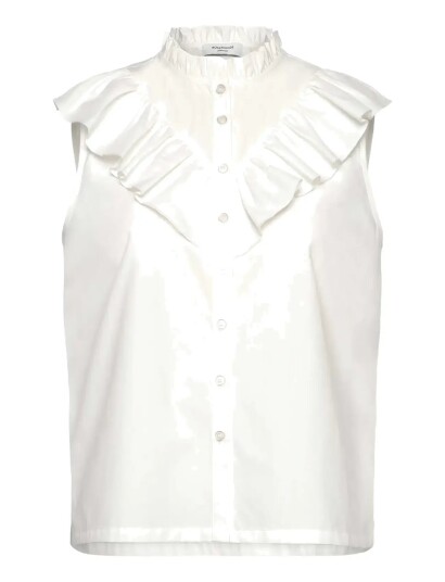 Rosemunde Rwmegan Sl Frill Top White 42 Rosemunde Rwmegan Sl Frill Top White 42