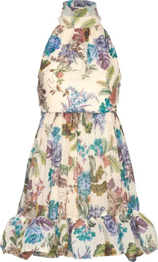Fern Halterneck Ruffled Mini Dress