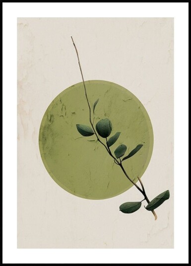 Green Serenity Circle Plakat Plakat / 30x40cm Green Serenity Circle Plakat Plakat / 30x40cm