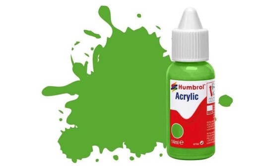 Humbrol Akryl No 37 Bright Green - Matt 14ml Dropper Bottle
