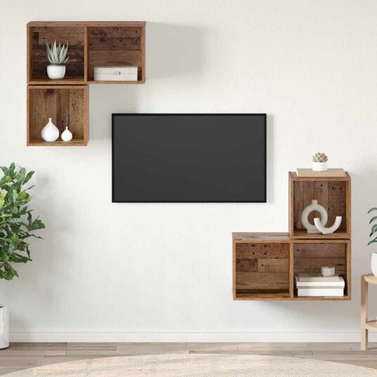  TV benksett 4 pcs Gammelt tre 37 x 37 x 72 cm Konstruert tre
