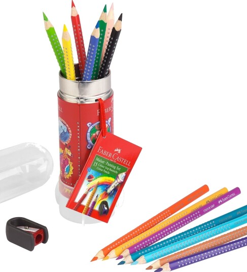 Faber Castell Fargestifter Med Blyantspisser 15 stk Multi