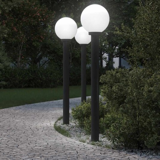 vidaXL Pullertlamper 3 stk 120 cm svart IP44