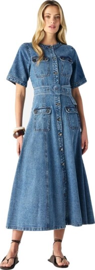 Mos The Label Aveline denim dress XS blå dame