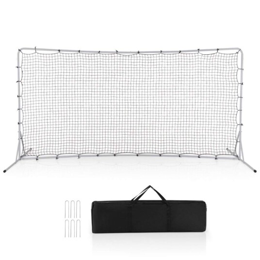 Fotballmål for barn 372,5 x 182,5 cm fotballmål til hagefotballmål med bæreveske hvit