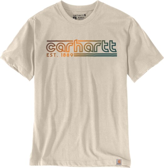 Carhartt Men's S/S Logo Graphic T-Shirt Oat Milk S
