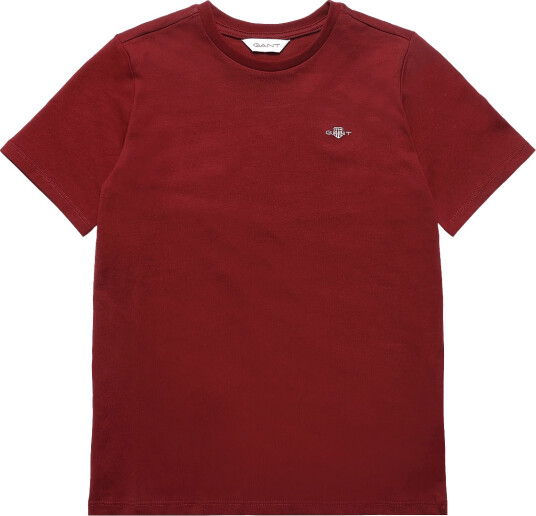 Gant Kids Shield Ss T Shirt   Burgundy   122