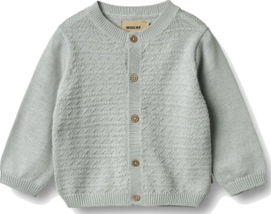 Wheat Knit cardigan Bjorn Soft Blue (74 cm)