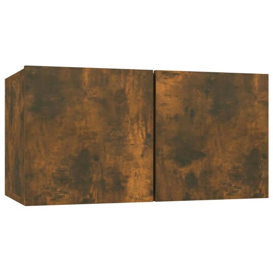 vidaXL Hengende TV-benker 3 stk røkt eik 60x30x30 cm