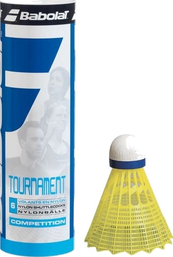 Babolat Tournament (6-Pack), Badmintonballer Gul Hastighet Medium Babolat Tournament (6-Pack), Badmintonballer Gul Hastighet Medium