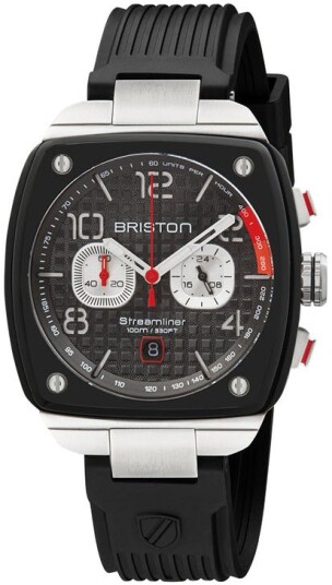 Briston Herreklokke 24142.SA.B.1.RB Streamliner Sort/Gummi