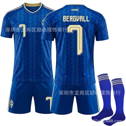 Sverige VM 2026 Fotballdrakt Bergvall #7 Hjemmedrakt Barn & Voksne Nr.7 bergvall