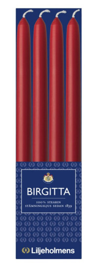 Liljeholmens   Birgittalys 22,2 cm 4 stk rød