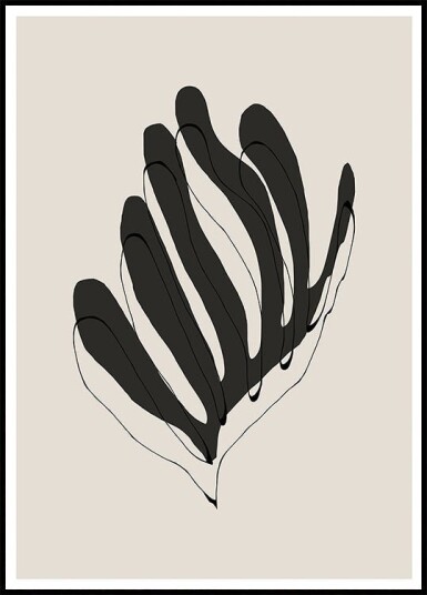 Abstract Leaf Lines Plakat / 70x100cm