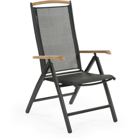 Brafab Andy posisjonsstol Svart/svart Teak armlen Svart